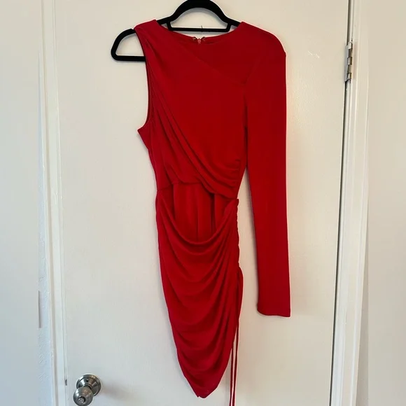 revolve red mini dress Long Sleeved Dresses SDD3826 S24 Michael Costello X Revolve Fabian